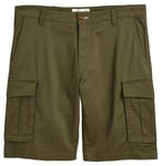 GANT Men's Relaxed Twill Cargo Shorts, Juniper Green, 30