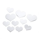 Oppal 10 pièces Amour Coeur Acrylique 3D Miroir Autocollant Mural Autocollant Mural Autocollants Amovibles, décor à la Maison pour Le Jour de Pâques (Ruban)