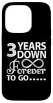 iPhone 14 Pro 3 Years Down Forever To Go Cute 3rd Wedding Anniversary Case