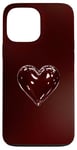 Coque pour iPhone 13 Pro Max Cœur rouge bordeaux mignon gothique amour coeur fille femme