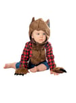 Bristol Novelty 301570 Déguisement de loup-garou pour tout-petit, garçon et fille, marron/rouge/noir, 1-2 ans Halloween