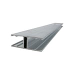 Profil jonction monobloc (en h) - toiture polycarbonate - Coloris - Aluminium, Epaisseur - 10 mm, Longueur - 4 m - Aluminium