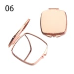 Makeup Mirror Round Heart Shaped Metal Rose Gold 6