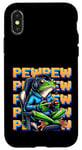 iPhone X/XS Cute Gaming Frog Pew Video Game Graphic Men Boys Kids Women Case