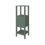 Meuble demi-colonne salle de bains à poser l.40 x H.120 x P.36 cm vert, GoodHome Perma