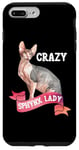 Coque pour iPhone 7 Plus/8 Plus Crazy Sphynx Lady Sphinx Cat Lovers Race Chat