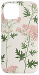 Coque pour iPhone 14 Rose pastel Fleurs sauvages Fleurs sauvages Vintage Botanique