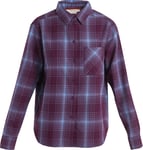 Icebreaker Women's Mer 200 Dawnder Long Sleeve Flannel Shirt Plaid Nightshade/Kyanite, XS