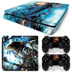 Kit De Autocollants Skin Decal Pour Contr?Leur Complet Du Corps De La Console De Jeu Ps4 Slim Bloodborne, T1tn-Ps4slim-1124