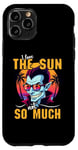 iPhone 11 Pro I Love The Sun Funny Vampire Sunglasses Tropical Sunset Vibe Case