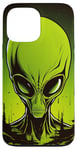 Coque pour iPhone 13 Pro Max Tête d'extraterrestre verte mignonne visage OVNI || Alien