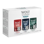 10 % Rabatt! Wolf of Wilderness mixpakker - 12 x 125 g (Triple Taste poser): 4x Canada, 4x Scandinavia, 4x Mediterranean