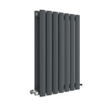 Hudson Reed Revive Double Designer Horizontal Radiator 600 H x 412 W Anthracite