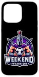 Coque pour iPhone 15 Pro Max Football Weekend Warrior Football Player Lover Citation