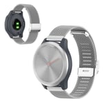 Garmin Vivomove 3s  / Vivoactive 4S rostfritt stål klockarmband - silver Silvergrå