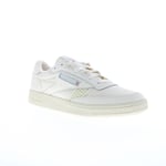 Reebok Club C 85 Vintage Mens Beige Leather Lace Up Lifestyle Trainers Shoes