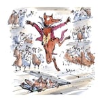 Roald Dahls Fantastic Mr Fox Birthday Card - Classic Quentin Blake Artwork