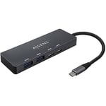 AISENS - USB 3.2 GEN1 5G USB-C HUB, USB-C/M-2xUSB-C/H-2xUSB-A/H, Grå, 15CM Märke