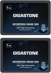 Enterprise Ssd 1To Nas Ssd Cache (Lot De 2) 24 H/24,7 J/7 Endurance Élevée Tlc 3D Nand Serveurs Centre De Données Cloud De Stockage En Réseau Raid 2,5 Pouces Sata Disque Dur Ssd Interne