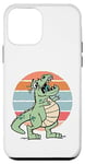 Coque pour iPhone 12 mini Dinosaure surpris dessin animé humour expression petits bras