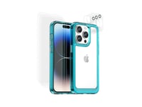 Eko, Coque pour iPhone 14 Pro avec 6 Vitres de Protection en Verre Trempé