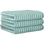 Cawö Randig Handduk Campus 955-40 Sea green (50x100 cm)