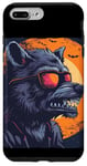 Coque pour iPhone 7 Plus/8 Plus Loup-garou amusant avec lunettes de soleil pour les amateurs de loups-garous