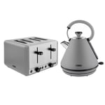 Tower Sera Kettle & 4 Slice Toaster Set Grey