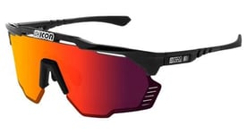 Lunettes scicon aeroshade kunken noir brillant   rouge miroir