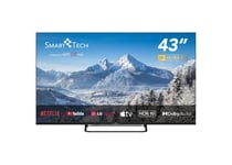 Smart Tech 43UW02V - 43" - TV LED 4K UHD 139 cm Smart TV Web OS Molotov, Netflix, Prime Video, Canal+, Disney+... - 3xHDMI - 2xUSB - MEMC- DOLBY Audio