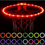 Mowze - Lumières de panier de basket-ball, lumière led de jante de basket-ball télécommandée, 16 changements de couleur par vous-même, étanche, super