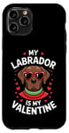 iPhone 11 Pro Chocolate Labrador My Valentines Hearts Day Dog Mom Dad Case