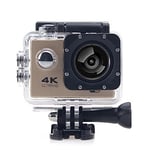 ZHUTA Caméra d'action 4K HD 2.0 Pouces - Caméra sous-Marine - WiFi 8 MP - Caméra de Sport étanche de 30 m - avec Kits d'accessoires - pour Natation, plongée, vélo, Moto, etc. (doré)
