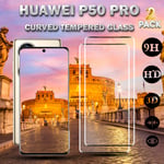 2-Pack Huawei P50 Pro - Härdat Glas 9H – 3D Super kvalitet Skärmskydd