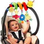 Spiral Pram Toys for Babies - Wrap Around Pushchair Stroller/Car Seat/Crib Sensory Toys for 0 3 6 9 12 Months Early Learning Play Bar Newborn Hanging Toy Infant Boys Girls Christmas Shower Gift