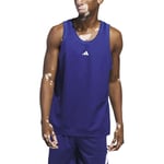 adidas Men's Basketball Legends Tank Top, Victory Blue/White, S Tall