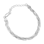 1 st sterling silver flät armband orm benkedja elegant