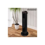 Le Poisson Qui Jardine - Radiateur soufflant noir Colonne télécommande 2000W 4 modes 15-35°C