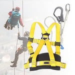 Harnais de Sécurité avec Longe,Kit de Protection Anti-Chute,Harnais Anti Chute, Baudrier Escalade,Harnais de Sécurité de Protection pour Couvreur, Alpinisme, Escalade