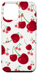 Coque pour iPhone 12 mini Cerises rouges compatibles MagSafe avec motifs de fruits