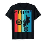 16 Year Old BMX Birthday Gift Party Boys Dirt Biking 16th T-Shirt