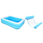 SM SunniMix Family Inflatable Pool Paddling Hammock Water Toy Lounge Seat