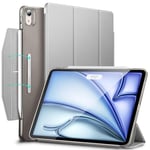 ESR Coque pour iPad Air 11 Pouces M2 (2024), iPad Air 6/5/4(2022/2020, 10.9 Pouces), Coque Smart à Trois Volets avec Fermoir, Support Pencil Pro/USB-C, Séries Ascend, Gris