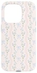 iPhone 15 Pro Cute Light Blue Bows Floral Flower Soft Pink Girl Coquette Case