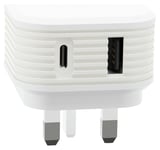 Juice 30W USB-A and USB-C Mains Charger - White