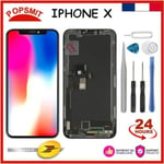 Zg27616-Ecran Complet Iphone X Noir Vitre Tactile Lcd Sur Chassis + Outils