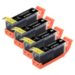 Non-OEM 4 x PGI-550XL BK Ink Cartridges for Canon MG5650 MX725 MG6450 IP7250