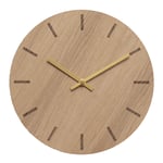 Hemverk - Light Oak väggklocka 28 cm ljus ek med guldvisare