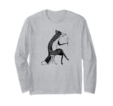 Fox Raising A Glass of Sparkling Champagne, Pop the Bubbly Long Sleeve T-Shirt