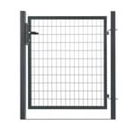 Portillon grillagé en acier galvanisé maille 100 x 50 passage 1m20 x 1m20 Gris anthracite